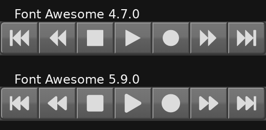Font-Awesome 4 vs 5
